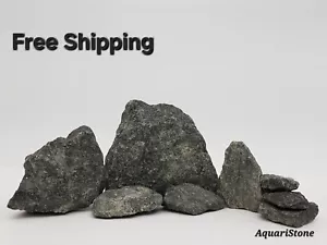 Rocks for Aquarium Stone Decorations 10lbBlack Jagged Granite FishTank Ornaments - Picture 1 of 12