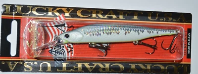 lucky craft lightning pointer 110dd 4.5" suspending jerkbait ms gun metal shad
