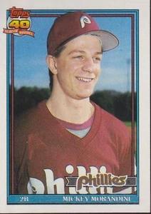 1991 Topps Mickey Morandini Rookie RC #342 Philadelphia Phillies Baseball - Picture 1 of 1