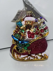 Radko regali e pacchi nuovo con etichetta 1016348 slitta di Babbo Natale ornamento ritirato - Foto 1 di 6