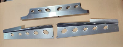 1967-68 Chevy/GMC C10 Radiator Filler Panels Oval Dimples, Aluminum  3-Piece Kit - Image 1 of 4