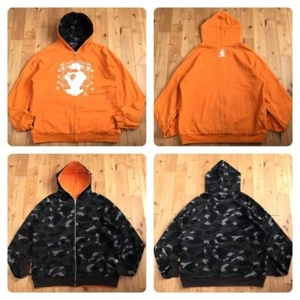 Sudadera con capucha reversible BAPE camuflaje cremallera un mono de baño NIGO talla L usada de JP 2504SM - Imagen 1 de 10
