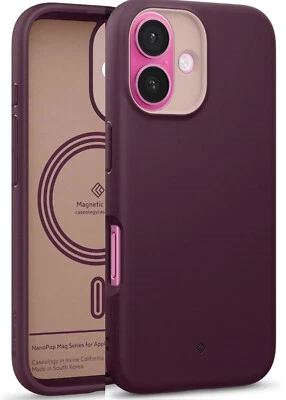 Funda Caseology iPhone 16 6.1" (2024) Nano Pop Mag (Magsafe) Borgoña Bean B51 Foto 1 de 4