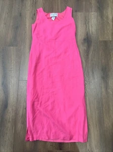 Vestido Jessica Howard para mujer talla 4P rosa mezcla de lino Barbie sin mangas - Imagen 1 de 7