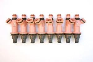 639.49, Denso, SET 8, 330 cc/min, POWER ADDER Injectors, LEXUS 1UZ 3UZ, Matched - Picture 1 of 1