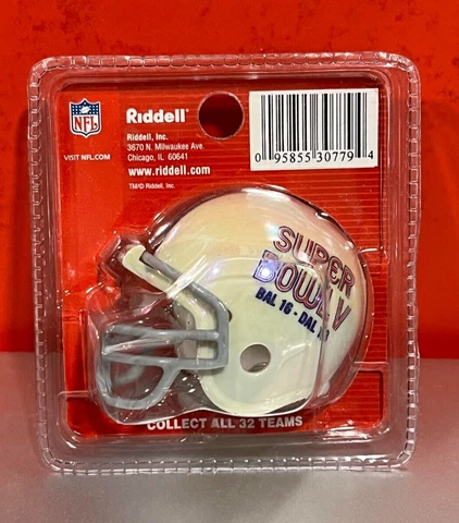 Riddell Pocket Pro football helmet Baltimore Colts 1971 Super Bowl 5 Chrome pkg Cover