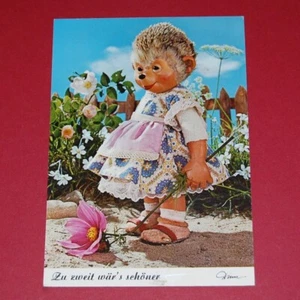 Chrome Postcard of Mecki the hedgehog greeting card postcard - Picture 1 of 2