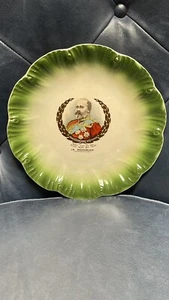 Antique King Edward VII salad Plate with green trim - Picture 1 of 3