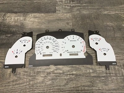 *MAC 1996-1998 Ford Mustang V8 150 миль/ч белая лицевая сторона манометр внутреннее покрытие 2615 - Изображение 1 из 4