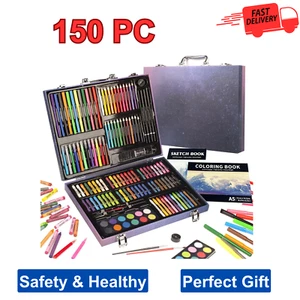 150 Pieces Art Set with Sketch Book, Markers, Crayons, Pencils and Case for Kids - Picture 1 of 9