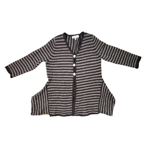 Bryn Walker Cardigan Striped Lagenlook Open Draped  Asymmetrical Size Small - Picture 1 of 5