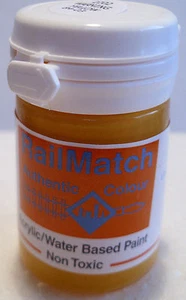 RailMatch 2202 BR Warning/Engineers Yellow (Post 1984) Acrylic Paint 18ml Pot - Picture 1 of 9