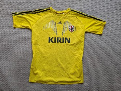 Camiseta de la Selección Nacional de Japón para Hombres Mediana Amarilla Fútbol 2012-13 Adidas Kirin JFA Foto 1 de 4