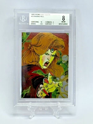 1995 Krome Lady Death Raising Hell Card #15 BGS 8 NM-MT - Image 1 of 3