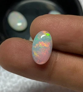 Natürlicher Äthiopischer Feueropal Cabochon Multi Feueropal ovale Form Welo Opal - Bild 1 von 8