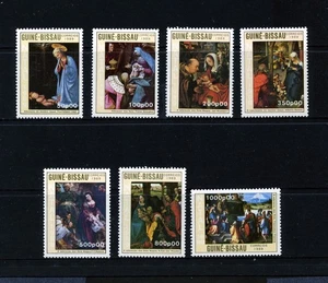 Guinea Bissau MNH 865-71 Christmas Paintings XX851 - Picture 1 of 1