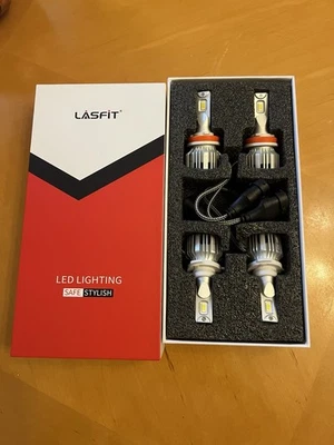 LASFIT H11 9005 Combo LED Headlight Bulbs High Low Beam Conversion Kits 6000K - Image 1 of 3