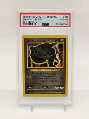 PSA 8 Shining Steelix 112/105 1st Edition Pokémon Card Neo Destiny WOTC NM-MT - Image 1 of 2