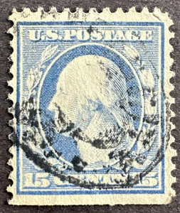 US 1909 Scott# 340 Used Stamp 15 cent George Washington, perf 12 - Picture 1 of 2