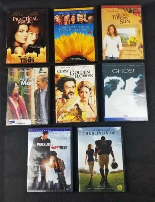 Lot Of 8 DVDs Romance Drama Comedy: Ghost, The Blind Side, Pursuit of Happiness. Foto 1 de 4