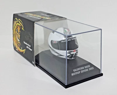 MODELLINO CASCO HELMET 1:8 MINICHAMPS ROSSI VR/46 YAMAHA M1 MOTOGP SEPANG 2005 - Immagine 1 di 4