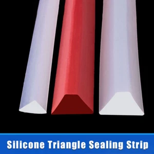 Silicone Triangle Sealing Strip Solid Waterproof Toilet Bathroom Water Stopper - Picture 1 of 13
