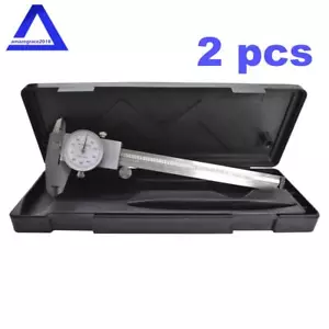 2 Pack 6"/0.001" Premium Precision Dial Caliper Stainless Steel Shockproof - Bild 1 von 8
