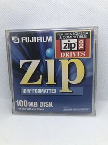Fujifilm IOMEGA Zip Disk 100MB Storage ATOMM IBM Formatted Windows DOS 6M0206P - Picture 1 of 6