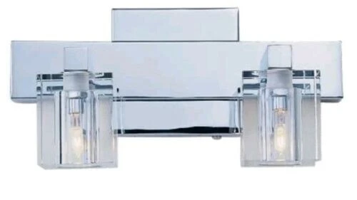 Trans Globe Lighting 2842 PC 2-Light Crystal Vanity Light, Polished Chrome New - Image 1 of 1