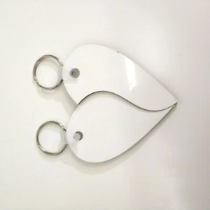 10X Heart Blank MDF Board Sublimation Printing Keychain For Heat Press Machine - Picture 1 of 3