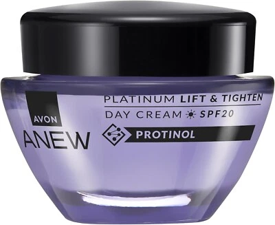 NEW Avon Anew Platinum Lift & Tighten Day Cream with Protinol SPF 20 1.7oz /50ml - Image 1 of 4