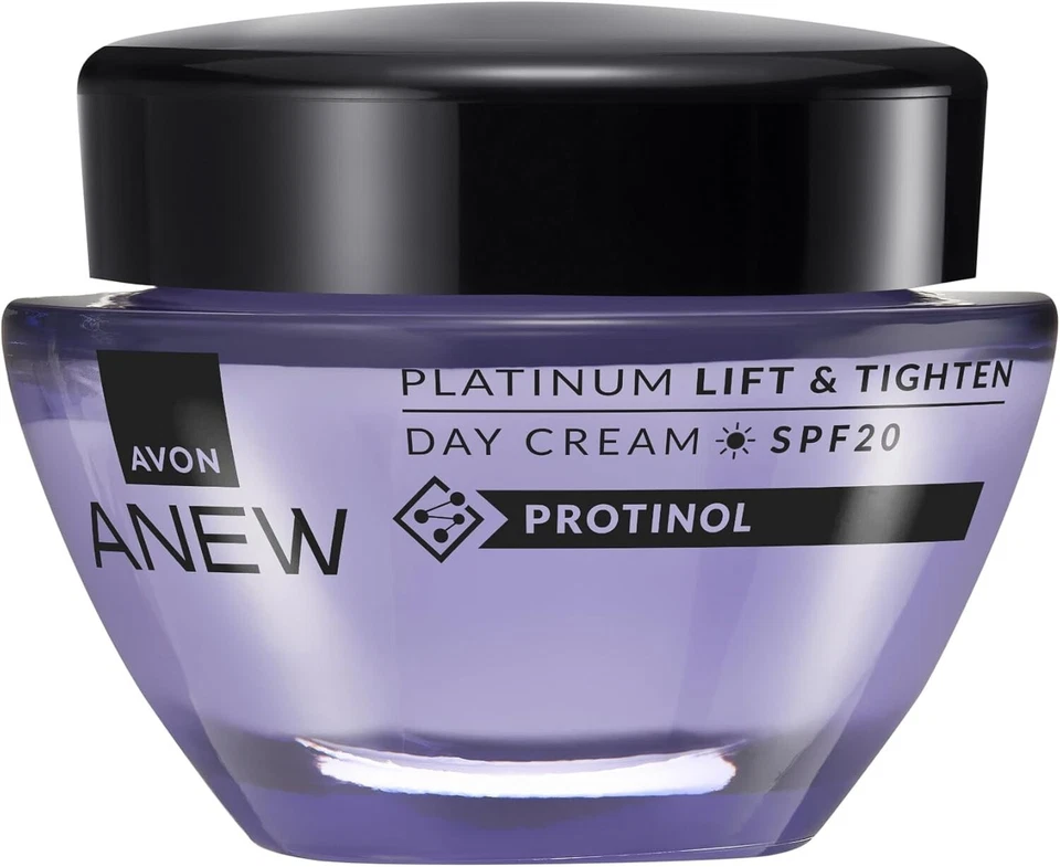 NEW Avon Anew Platinum Lift & Tighten Day Cream with Protinol SPF 20 1.7oz /50ml - Image 1 of 4