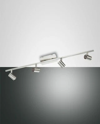 Fabas Luce Lampada Da Soffitto Tucson 4Fla. 2937-80-178 Nichel Opaco Orientabile - Immagine 1 di 3