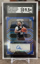 Cole Anthony 2020-21 Panini Prizm Blue Wave Rookie Penmanship Auto SGC 10 / 9.5