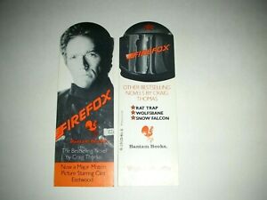 FIREFOX Movie Clint Eastwood Craig Thomas Vintage Original Bookmark 1982 Mint-