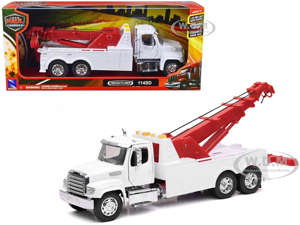 GRULETA FREIGHTLINER 114SD BLANCA Y ROJA MODELO DIECAST 1/32 DE NEW RAY 11023 Foto 1 de 1