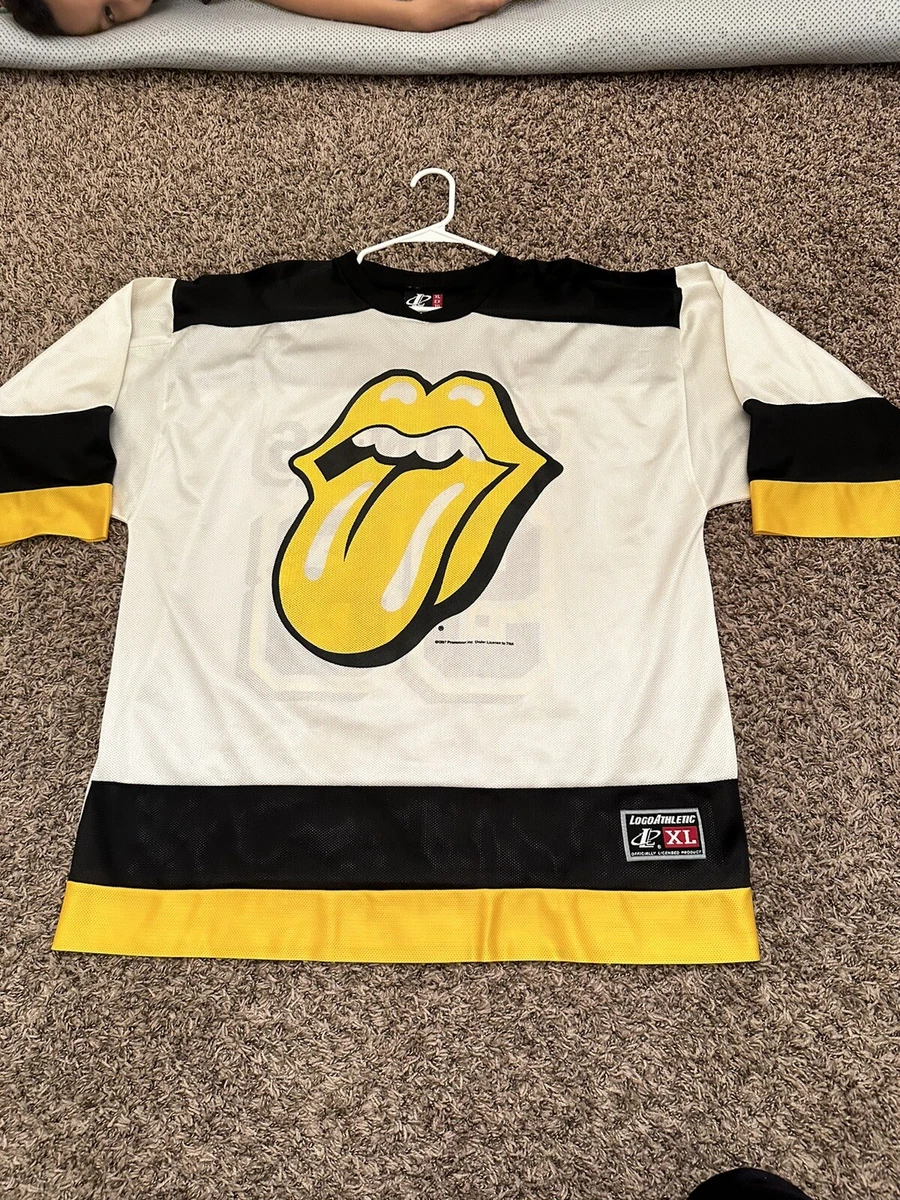 Rolling Stones アメリカンフットボールシャツ 98 Very Rare VTG Rolling Stones 98 Graphic Jersey Adult XL 1997 Logo