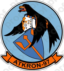 PEGATINA USN VA 97 Warhawks - Imagen 1 de 1