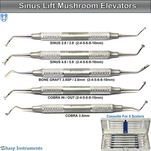 Sinus Lift Mushroom Elevators Implant Dental Graft Membrane Procedure Scaler Kit - Picture 1 of 10