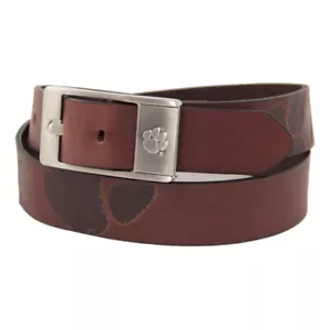Clemson Tigers Brandish Leather Belt - Brown - Picture 1 of 1
