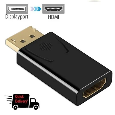 Display Port to HDMI Male Female Adapter Converter DisplayPort DP to HDMI US - Image 1 of 4