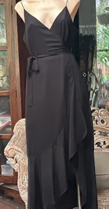Grace Willow Size 12 Dress NWT Black Frill Wrap PERFECT Midi Make It Yours! - Picture 1 of 14