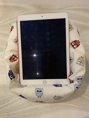 Owl fabric Pad tablet cushion Beanbag stand holder fits iPad, iPad Pro &Tablets - Image 1 of 4