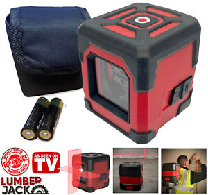 Lumberjack Cross Line Laser Level with Carry Case & Batteries Self Leveling Tool