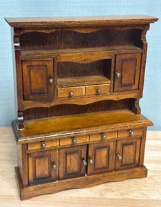 Casa delle bambole in miniatura ~ bella cuccia/buffet in legno stile country 5-1/2 x 6-1/2 - Foto 1 di 11