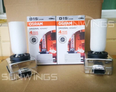 2PCS OEM NEW PAIR OSRAM XENARC D1S 66144CBI Cool Blue 4300K HID XENON LIGHT BULB - Image 1 of 3