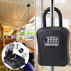 Waterproof Lock Box Home 4 Digit Combination Key Safe Black Storage With Shackle