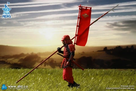 DID XJ80016A Palm Hero Japan Samurai Sengoku Soldier Red 1/12 Action Figure Cover