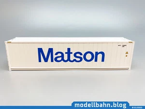 Weißer 40ft Kühlcontainer "Matson" Line in 1:87 (H0) - Picture 1 of 5