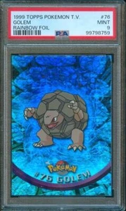 1999 Topps Pokemon TV GOLEM Rainbow Foil #76 PSA 9 Pop 6 - Imagen 1 de 2